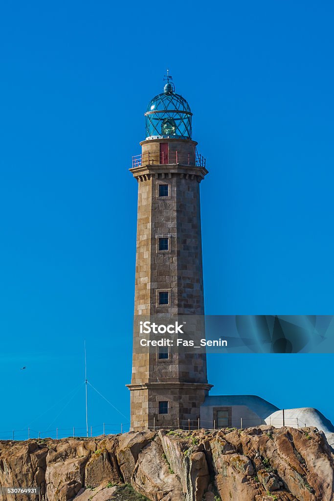 Lighthouse of Cabo Vilano In Camariñas, Galicia, Spain Camarinas Stock Photo