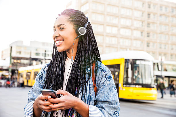 istock Young woman walking in Berlin - Alexanderplatz 530765032