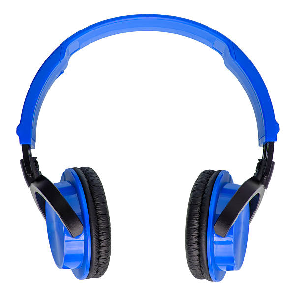 istock Blue headphones isolated on white background 530766420