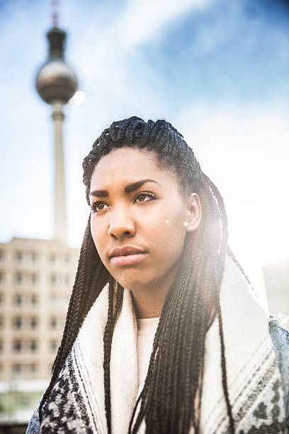 istock Young woman walking in Berlin - Alexanderplatz 530766720
