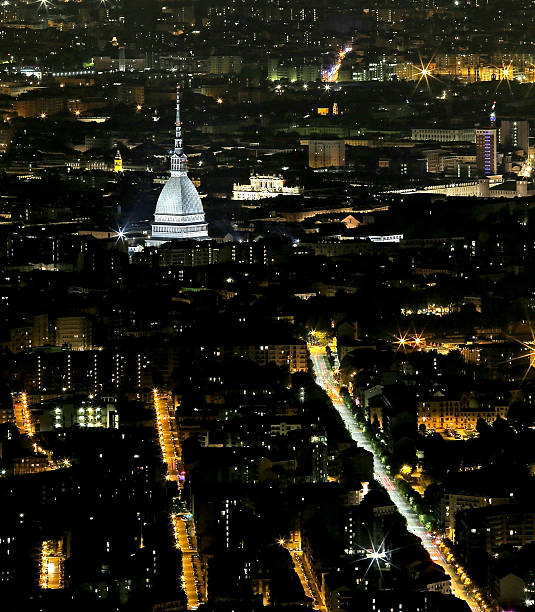 istock turin with the illuminated  Mole Antonelliana 530767156