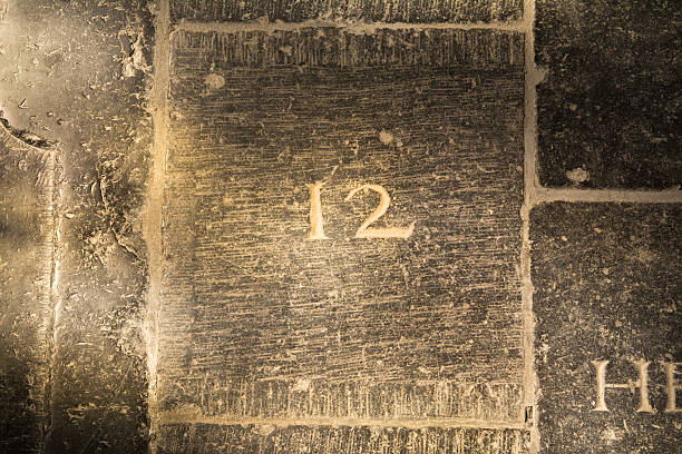 istock Granite stone #12 in 15th century dutch church 530767356