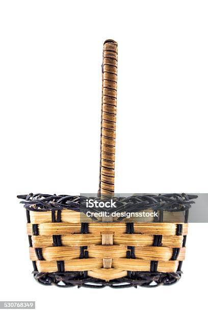 Empty Wicker Basket Stock Photo - Download Image Now - Art And Craft, Bag, Basket
