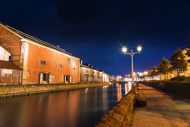istock Otaru Historic canal district at night 530768868
