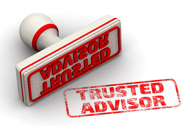 Trusted advisor. Seal and imprint stock photo