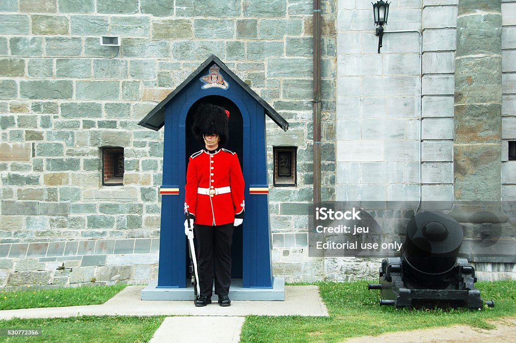 guard  Quebec Quebec city,Quebec,Canada-August 25th 2013: picture of a guard taken during daily changing of the guard at the Citadelle. Adult Stock Photo