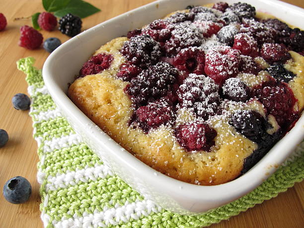 Cake with summer berries