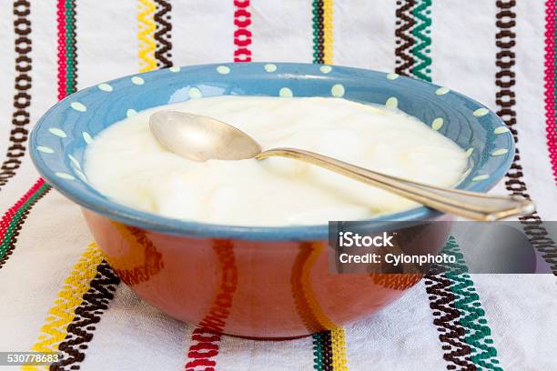 Homemade Yoghurt Spoon Stock Photo - Download Image Now - Balance, Balkans, Bowl