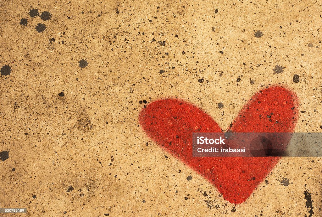 Heart Heart Painted on Sidewalk Wynwood Stock Photo
