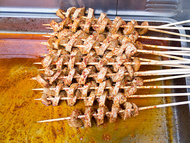 istock spicy Tofu Skewers on Grill 530784657
