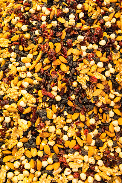 istock Nuts and Raisins Background, Bazaar, Istanbul, Turkey 530795277