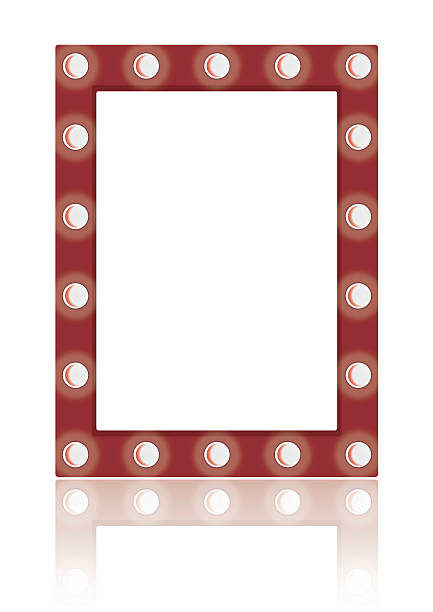 Mirror Film Industry, Press Ad or advertisement. backstage mirror stock illustrations