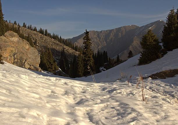 istock mountains and snow, Almaty, Kazakhstan 530803102