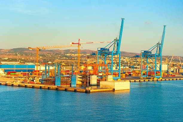 istock Commercial port, Italy 530803538