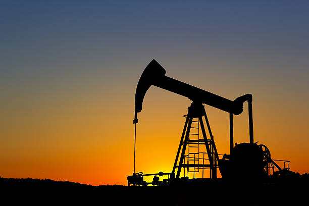 Oil pump stock photo