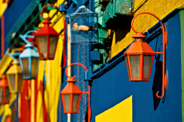 Caminito Street at Buenos Aires Argentina Caminito Street at Buenos Aires Argentina la boca stock pictures, royalty-free photos & images
