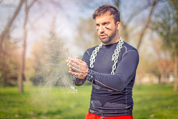 istock Young sport men preparing for weight lifting 530806640