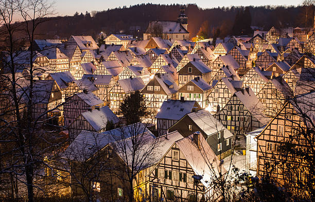 Winter In Freudenberg stock photo