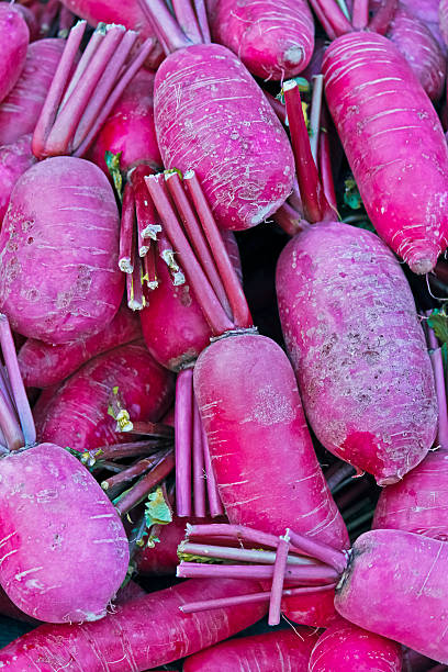 istock Red Radish in a market stall 530809791