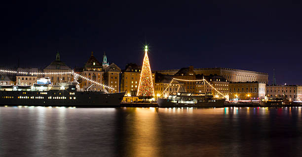 istock Stockholms old city with christmas tree 530810733