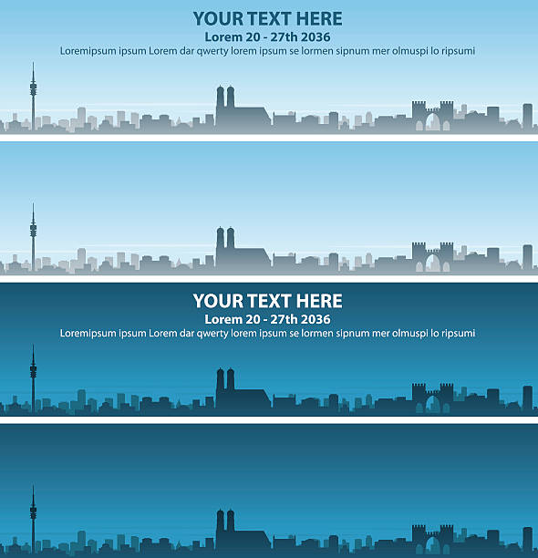 monachium zdarzenie baner - munich stock illustrations