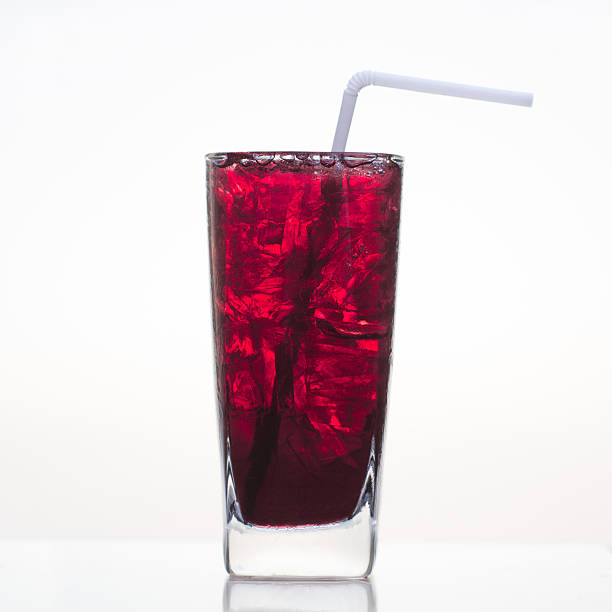 istock Grape juice with ice in glass isolated 530811657