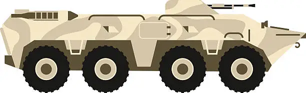 Vector illustration of BTR tank vector illustration