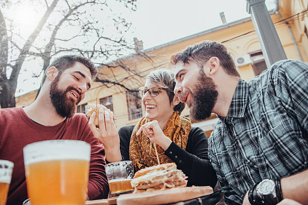istock Friends In Fast Food Restaurant 530812564