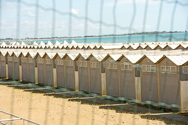 istock Fenced off rental Cabanas on Lido- main beach 530813074