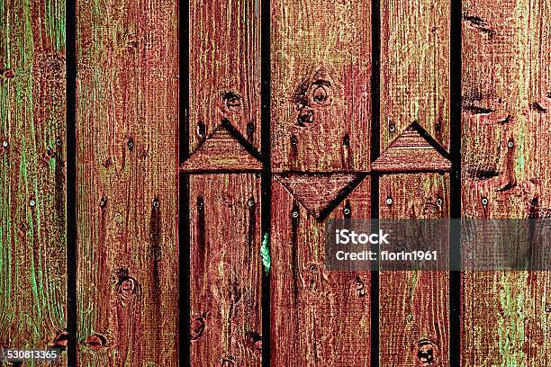 Vintage Fence Made Of Planks Stock Photo - Download Image Now - Ancient, Border - Frame, Built Structure