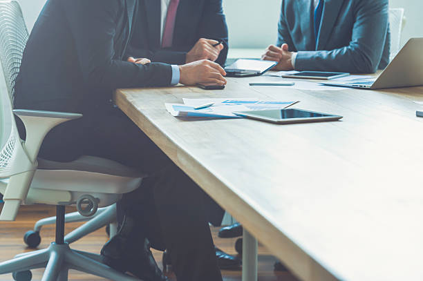 istock Three businessmen in a meeting. 530813422