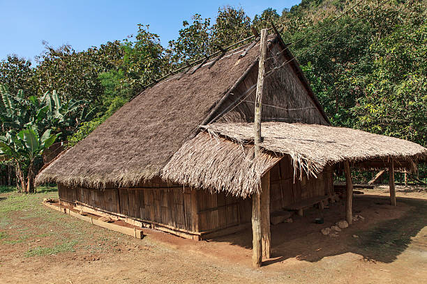 typowy dom w północnej laos - tumbrel zdjęcia i obrazy z banku zdjęć