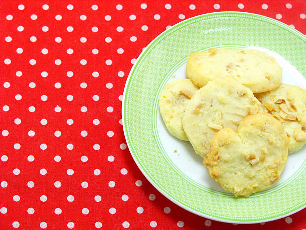 istock butter cookie on red polka dot fabric 530814819