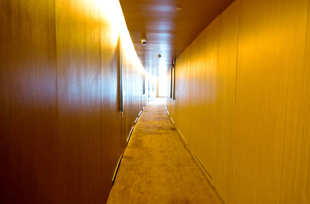 Empty corridor tunnel into the light.