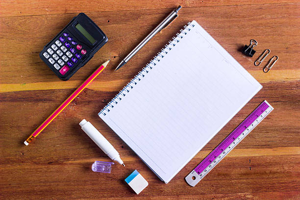 istock Office stationery on the table with copy space for texts 530818254