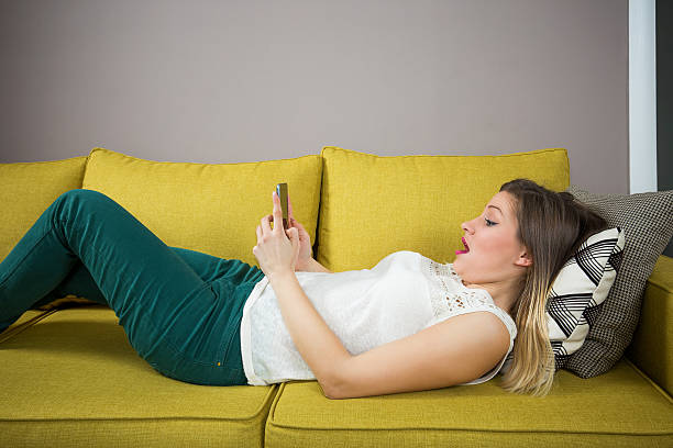 istock Young girl resting on the bed. 530818418