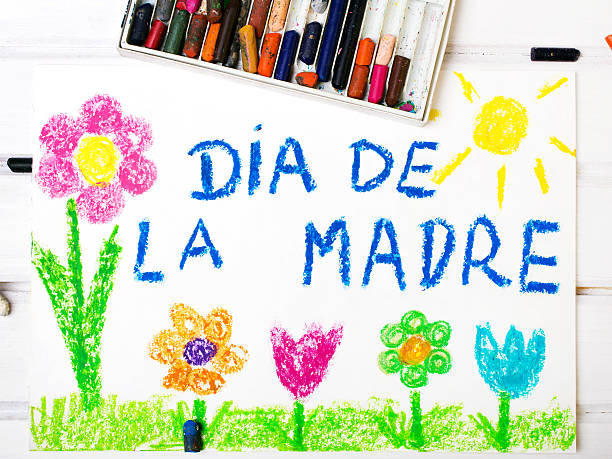 istock Colorful drawig - Spanish Mothers Day card 530819490