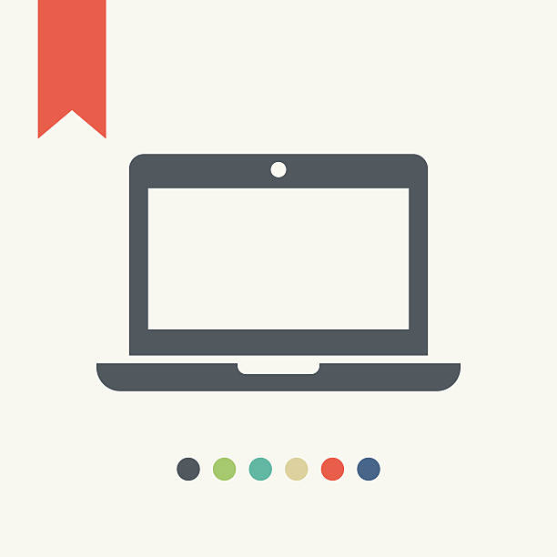 ikon laptop - laptop ilustrasi stok