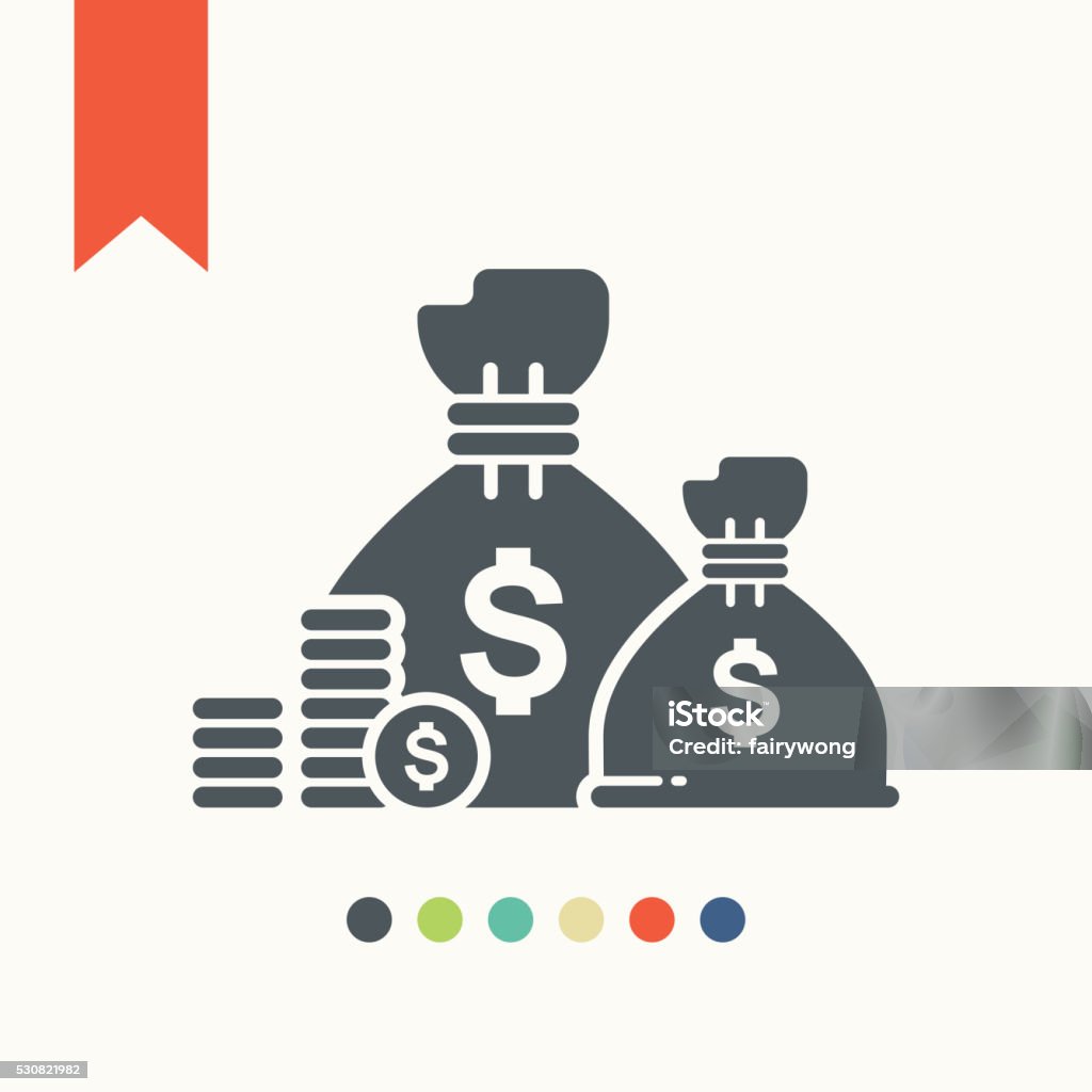 treasure icon Treasure icon,vector illustration. Money Bag stock vector