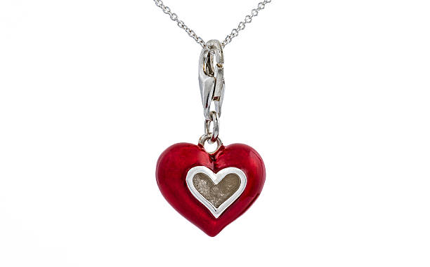 istock Red  heart pendant, necklace 530822940