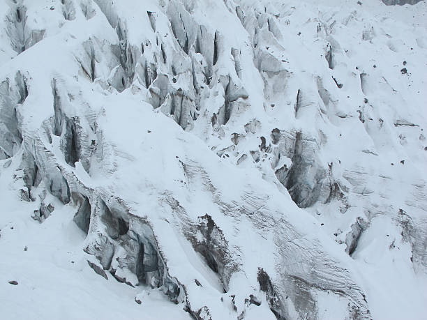 Snow texture at Jade Dragon Mountain, Lijiang, China