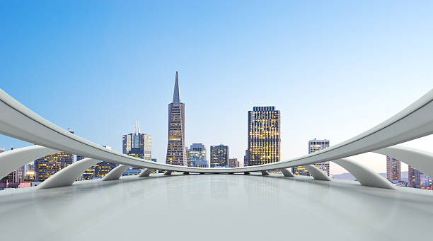 istock empty marble floor with cityscape and skyline of san francisco 530825966