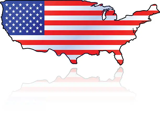 Vector illustration of American Flag