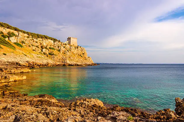 Salento coast.Bay Porto Selvaggio:regional nature park. Watchtower "Dell'Alto",Nardò (Lecce). - ITALY (Apulia) -