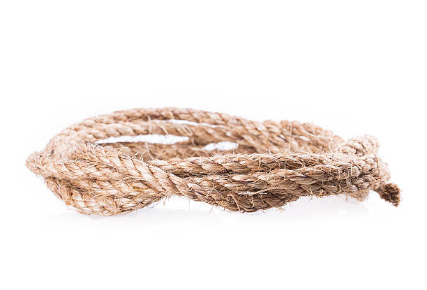 lina węzeł - tied knot rope reef knot isolated zdjęcia i obrazy z banku zdjęć