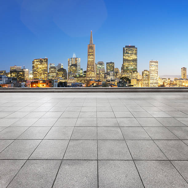 istock empty marble floor with cityscape and skyline of san francisco 530828952