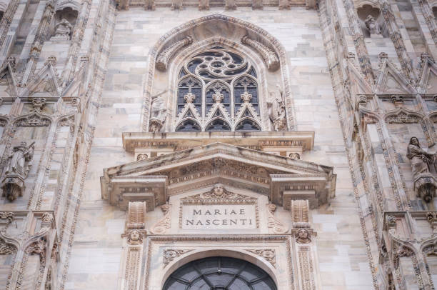 istock Italy, Milan Duomo cathedral wall details. 530829084