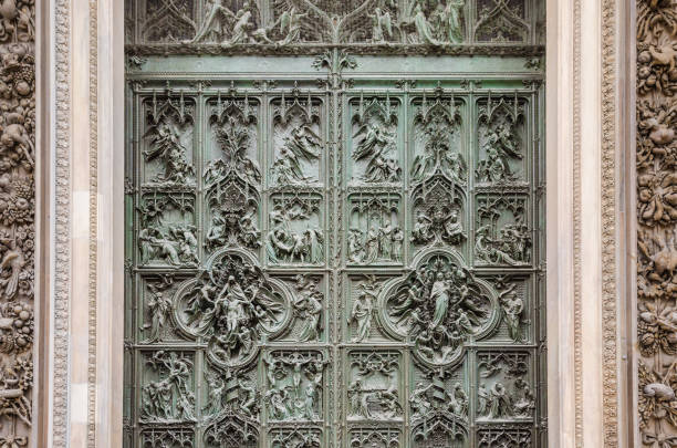 istock Italy, Milan Duomo cathedral wall details. 530829152