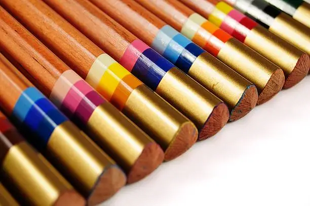 Photo of Set of multicoloured pencils