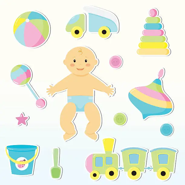 Vector illustration of Baby toy